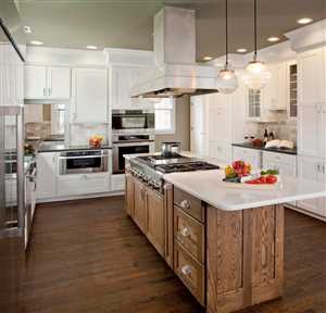 Цветовые решения для острова и кухни