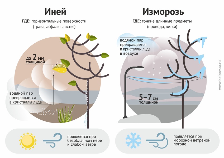 Погода при инее и изморози как образуются кристаллы 3 Температура и влажность